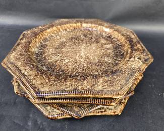 526 Lot 26 4 Whieldon style earthenware plates