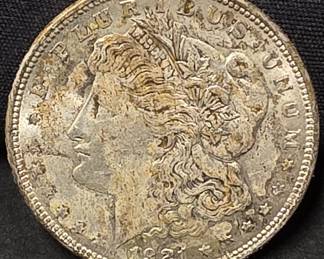 540 Lot 299 1921 Morgan silver dollar coin