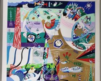139 Lot 248 Raphael Abecassis signed serigraph Celebration