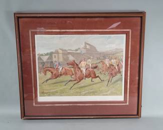 427 Lot 573 John Sturges lithograph The Preliminary Canter