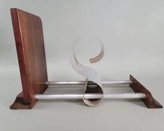 276 Lot 354 Vintage Fred Farr style teak and aluminum book