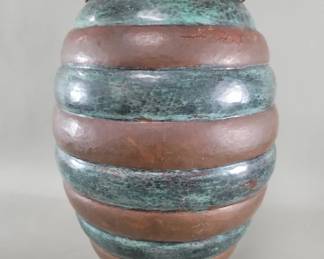 749 Lot 607 Vintage copper hand hammered beehive form