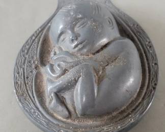 501 Lot 206 Mid 20th century Park Davis pewter paperweight
