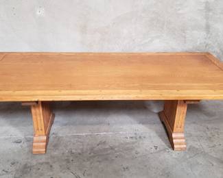 162 Lot 222 Arts and Craftsstyle oak dining table