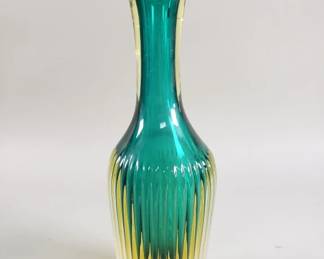 213 Lot 3 MCM art glass vase