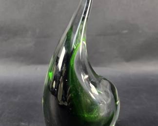 090 Lot 14 Midcentury modern Danish art glass vase d