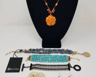 176 Lot 385 Group of designer jewelry with faceted beads
