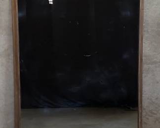 495 Lot 198 Midcentury modern brass frame mirror with