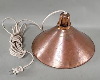 734 Lot 580 Vintage copper hanging light fixture