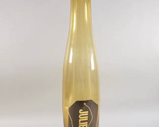 650 Lot 438 MCM style amber glass swung vase