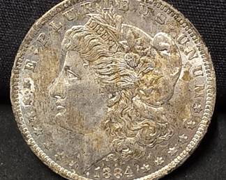 525 Lot 259 1884O Morgan silver dollar coin