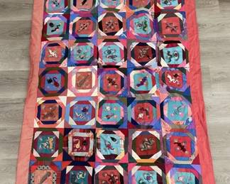 683 Lot 479h Vintage Chinese handmade patch quilt