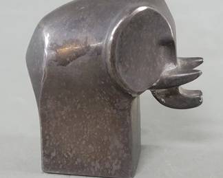 499 Lot 204 Dansk silver plate elephant figure paperweight