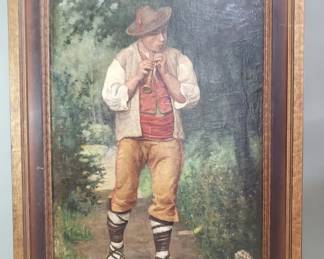 084 Lot 88 Signed C Debieure 19th Century oil on panel