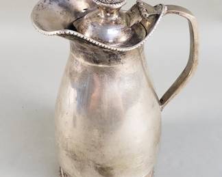 752 Lot 616 Antique silver pitcher with lid