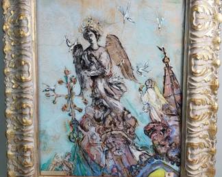 473 Lot 166 Vintage mixed Media Murray Silsby painting