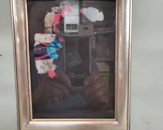 107 Lot 485 Sterling silver glass and cardboard picture