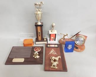 182 Lot 459 Group of awards and desk ornaments