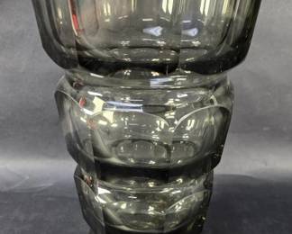 200 Lot 11 Josef Hoffmann for Moser Art Deco smoked crystal