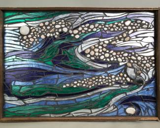 733 Lot 58 Glass and stone mosaic Natures Reflections by