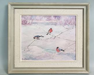 066 Lot 211 Vintage signed Manny Josefine oil on panel