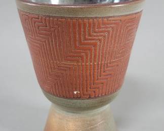 498 Lot 202 Rene Maurel signed pottery vase