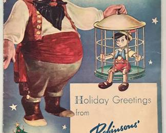 296 Lot 480 Rare 1939 Pinocchios Christmas Party