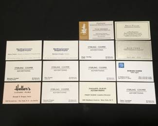 702 Lot 505h 14 Mad Men and Bates Motel prop businesses cards