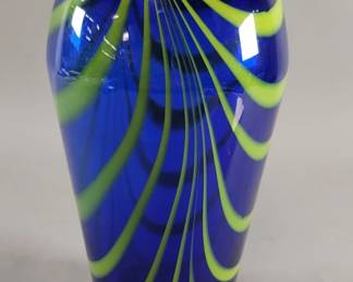 239 Lot 504 Hand blown studio art glass vase