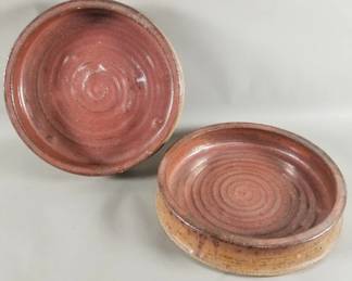 343 Lot 332 Pair of Cecil Richman signed studio pottery low