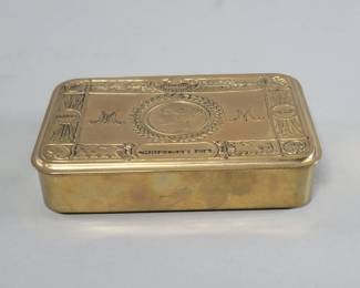 767 Lot 78 Princess Mary s Christmas 1914 brass gift box