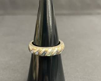 779 Lot 425h Vintage sterling silver with iridescent inlay