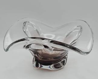 224 Lot 396h Midcentury Modern handblown freeform art glass