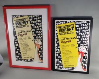 298 Lot 535 Pair of Broadway Best Musical framed posters