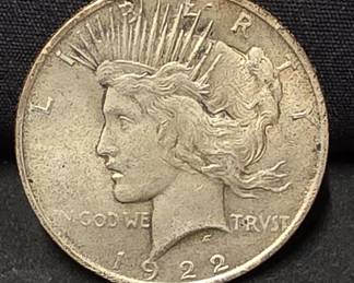 532 Lot 269 1922 Peace silver dollar coin