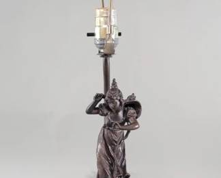 192 Lot 609 Antique French bronze figural table lamp