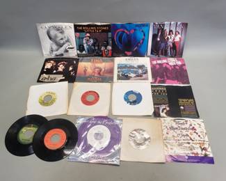 317 Lot 111 Group of 45rpm records including Van Halen The