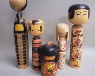 551 Lot 311 Vintage Japanese creative Kakashi dolls made of