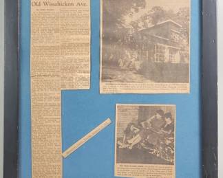471 Lot 151 Vintage framed newspaper clippings from Germantown