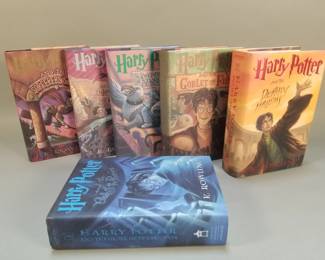 313 Lot 651 Group of 1st edition U S A Harry Potter books
