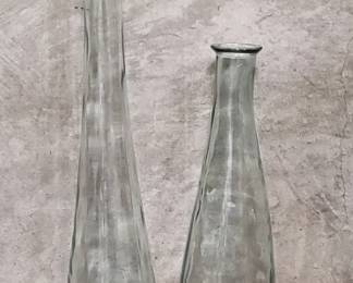 333 Lot 199 Pair of glass floor vases