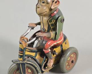 766 Lot 77 Vintage Arnold Germany monkey on tricycle