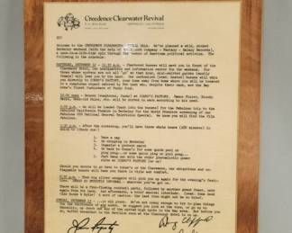 731 Lot 571 Itinerary and invitation letter plaque sent to