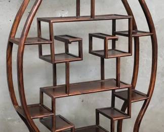 521 Lot 247 Asian walnut etagere