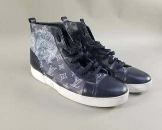 032 Lot 183 Louis Vuitton monogram lion hightop sneakers