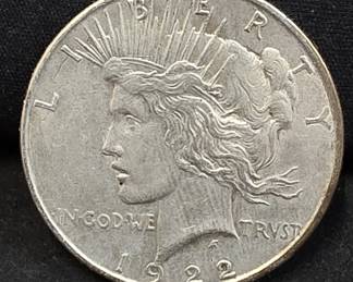 509 Lot 228 1922 Peace silver dollar coin