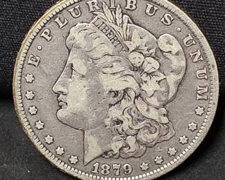 639 Lot 409 1879 Morgan silver dollar coin