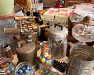 Vintage blow torch collectible 