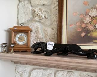 Candlestick Holders, Mantle Clock