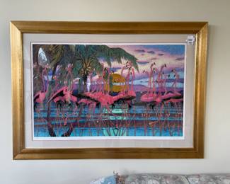 Hua-Yao Tung "Sunset Flamingo" Print